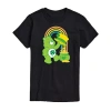 Novelty Mens Short Sleeve Care Bears St. Patrick's Day T-shirt In Black