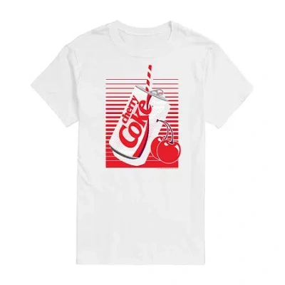 Novelty Mens Short Sleeve Cherry Coke Graphic T-shirt In White