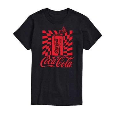 Novelty Mens Short Sleeve Coca-cola Graphic T-shirt In Black