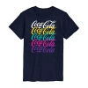 Novelty Mens Short Sleeve Coca-cola Graphic T-shirt In Blue