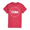Novelty Mens Short Sleeve Coca-cola Graphic T-shirt In Red
