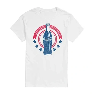 Novelty Mens Short Sleeve Coca-cola Graphic T-shirt In White