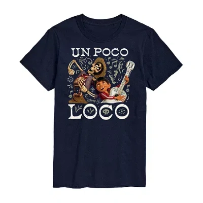 Novelty Mens Short Sleeve Coco Graphic T-shirt In Blue
