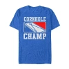 Novelty Mens Short Sleeve Cornhole Graphic T-shirt In Blue