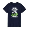 Novelty Mens Short Sleeve Dad Jokes Graphic T-shirt In Blue