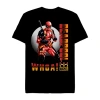 Novelty Mens Short Sleeve Deadpool Graphic T-shirt In Black