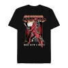 Novelty Mens Short Sleeve Deadpool Graphic T-shirt In Black