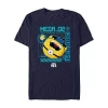 Novelty Mens Short Sleeve Despicable Me 4 Graphic T-shirt In Blue