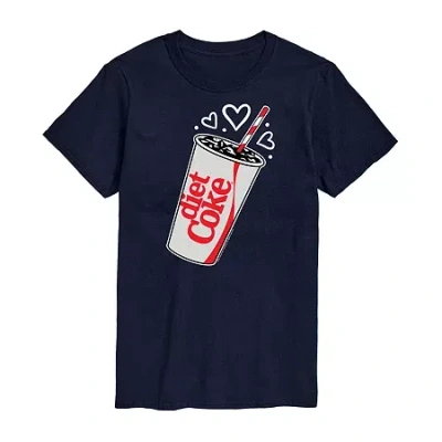 Novelty Mens Short Sleeve Diet Coke Graphic T-shirt In Blue