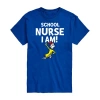 Novelty Mens Short Sleeve Dr. Seuss Nurse Graphic T-shirt In Blue