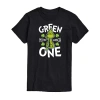 Novelty Mens Short Sleeve Dr. Seuss St. Patrick's Day Graphic T-shirt In Black