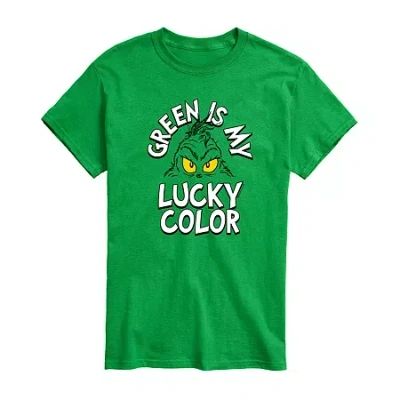 Novelty Mens Short Sleeve Dr. Seuss St. Patrick's Day T-shirt In Green