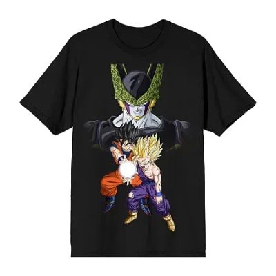 Novelty Mens Short Sleeve Dragon Ball Z Graphic T-shirt In Black