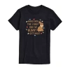 Novelty Mens Short Sleeve Easter Graphic T-shirt In Black