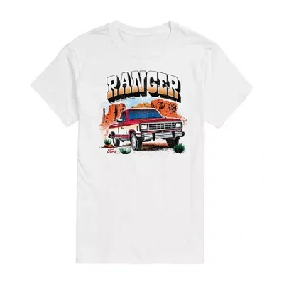 Novelty Mens Short Sleeve Ford Ranger Graphic T-shirt In White