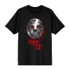 Novelty Mens Short Sleeve Friday The 13th Graphic T-shirt In Black