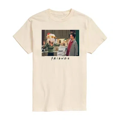 Novelty Mens Short Sleeve Friends Graphic T-shirt In Sand