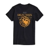 Novelty Mens Short Sleeve Game Of Thrones Graphic T-shirt In Black