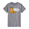 Novelty Mens Short Sleeve Garfield Graphic T-shirt In Gray