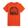 Novelty Mens Short Sleeve Garfield Graphic T-shirt In Orange