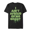 Novelty Mens Short Sleeve Ghostbusters Graphic T-shirt In Black