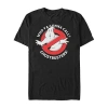 Novelty Mens Short Sleeve Ghostbusters Graphic T-shirt In Black