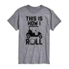 Novelty Mens Short Sleeve Golf Graphic T-shirt In Gray