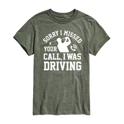 Novelty Mens Short Sleeve Golf T-shirt In Green