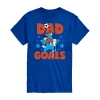 Novelty Mens Short Sleeve Goofy Dad Goals Graphic T-shirt In Blue
