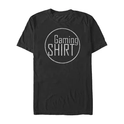 Novelty Mens Short Sleeve Graphic T-shirt In Black
