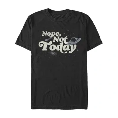 Novelty Mens Short Sleeve Graphic T-shirt In Black
