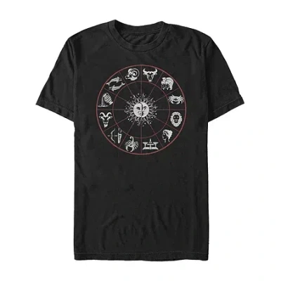 Novelty Mens Short Sleeve Graphic T-shirt In Black