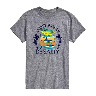 Novelty Mens Short Sleeve Graphic T-shirt In Gray