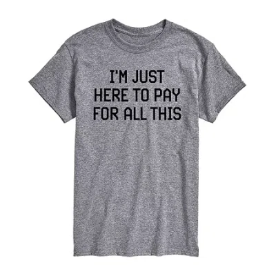 Novelty Mens Short Sleeve Graphic T-shirt In Gray