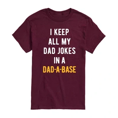 Novelty Mens Short Sleeve Graphic T-shirt In Red