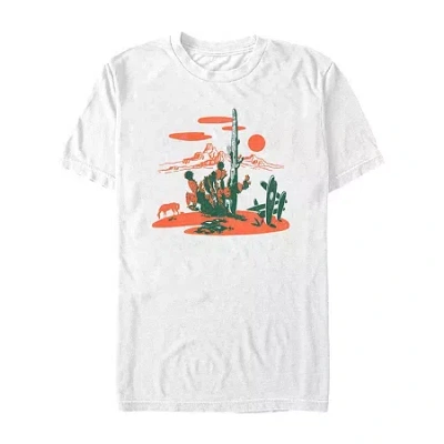 Novelty Mens Short Sleeve Graphic T-shirt In White