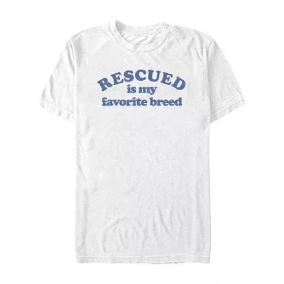 Novelty Mens Short Sleeve Graphic T-shirt In White