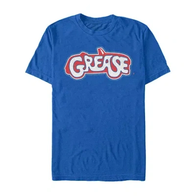 Novelty Mens Short Sleeve Grease Graphic T-shirt In Blue