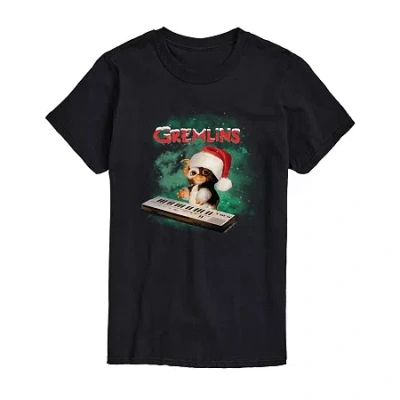 Novelty Mens Short Sleeve Gremlins Graphic T-shirt In Black
