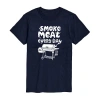 Novelty Mens Short Sleeve Grill Graphic T-shirt In Blue