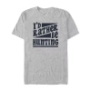 Novelty Mens Short Sleeve Hunting Graphic T-shirt In Gray