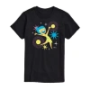 Novelty Mens Short Sleeve Inside Out 2 Graphic T-shirt In Black