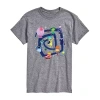 Novelty Mens Short Sleeve Inside Out 2 Graphic T-shirt In Gray