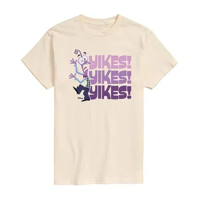 Novelty Mens Short Sleeve Inside Out 2 Graphic T-shirt In Sand