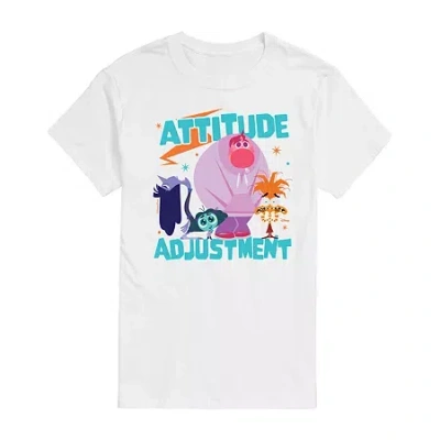 Novelty Mens Short Sleeve Inside Out 2 Graphic T-shirt In White