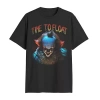 Novelty Mens Short Sleeve It Graphic T-shirt In Black