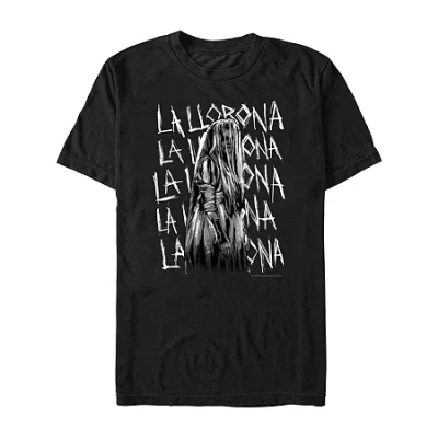 Novelty Mens Short Sleeve La Llorona Graphic T-shirt In Black