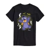 Novelty Mens Short Sleeve Lilo & Stitch Halloween Graphic T-shirt In Black