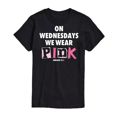 Novelty Mens Short Sleeve Mean Girls Graphic T-shirt In Black