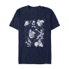 Novelty Mens Short Sleeve Mickey And Friends Graphic T-shirt In Blue